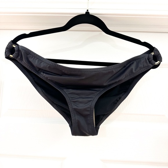 NWT J. Crew Dark Gray Tortoise Gold Ring Bikini Bottom sz XL - Picture 1 of 5